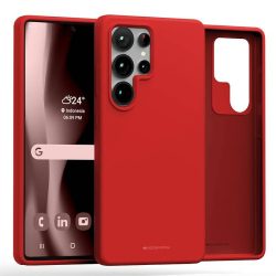   Mercury Pure MagSafe-kompatibilis tok Samsung Galaxy S25 Ultra - piros