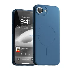   Mercury Semi-Silicone MagSafe-kompatibilis tok iPhone 16e - kék