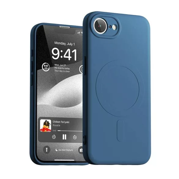 Mercury Semi-Silicone MagSafe-kompatibilis tok iPhone 16e - kék
