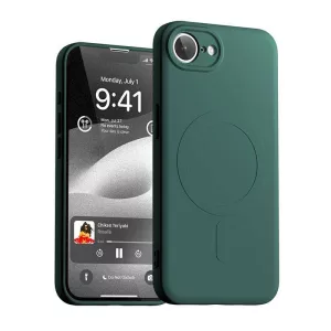 Mercury Semi-Silicone MagSafe-kompatibilis tok iPhone 16e - zöld