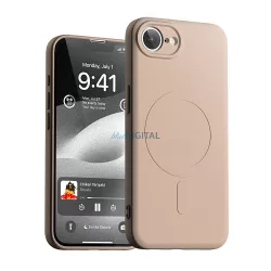   Mercury Semi-Silicone MagSafe-kompatibilis tok iPhone 16e - pasztell rózsaszín