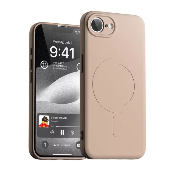 Mercury Semi-Silicone MagSafe-kompatibilis tok iPhone 16e - pasztell rózsaszín