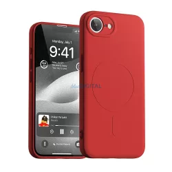   Mercury Semi-Silicone MagSafe-kompatibilis tok iPhone 16e - piros