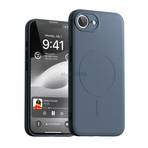 Mercury Semi-Silicone MagSafe-kompatibilis tok iPhone 16e - tengerészkék