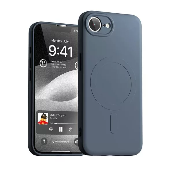 Mercury Semi-Silicone MagSafe-kompatibilis tok iPhone 16e - tengerészkék