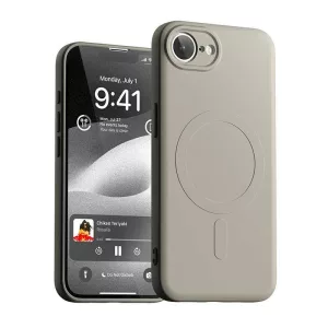 Mercury Semi-Silicone MagSafe-kompatibilis tok iPhone 16e - világosszürke