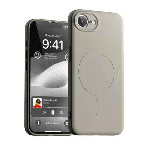 Mercury Semi-Silicone MagSafe-kompatibilis tok iPhone 16e - világosszürke