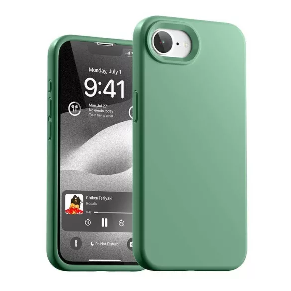 Mercury Silicone tok iPhone 16e - zöld