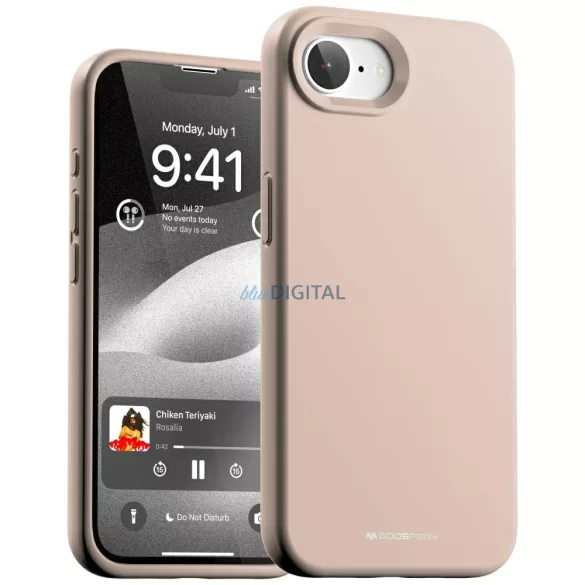 Mercury Silicone tok iPhone 16e - pasztell rózsaszín