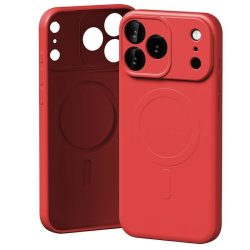   Mercury Semi-Silicone MagSafe-kompatibilis tok iPhone 17 Pro Max - piros