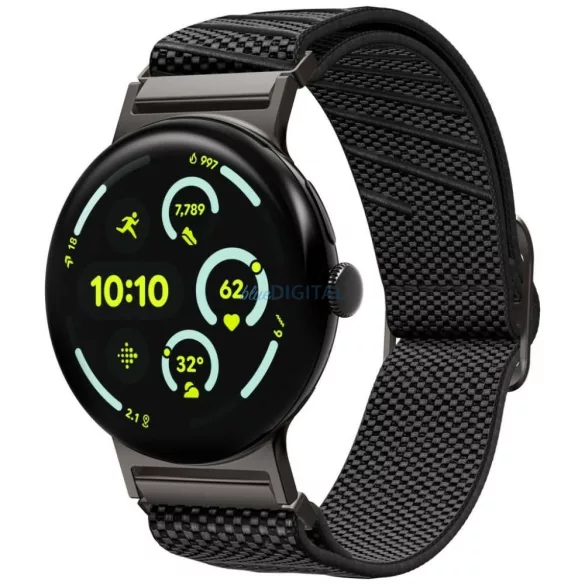 Spigen Lite Fit X V2 szíj Google Pixel Watch 4/3/2/1 41mm - fekete