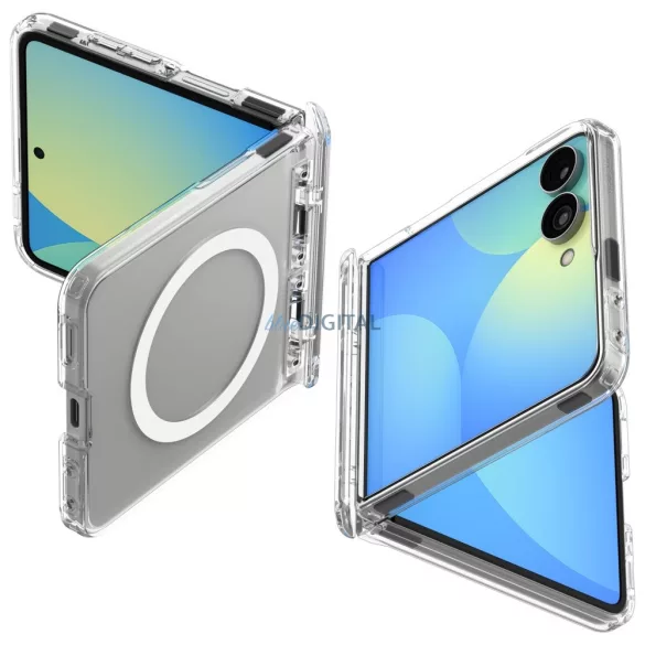 Spigen Ultra Hybrid Pro MagSafe tok Samsung Galaxy Z Flip8 - átlátszó fehér