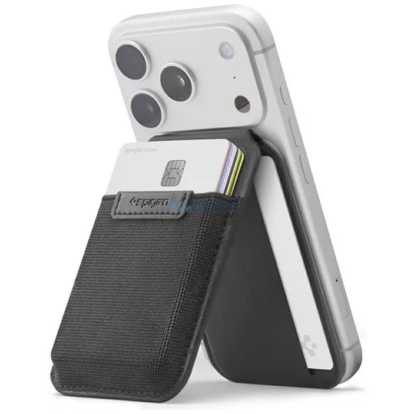 Spigen S314-4 Slim Fold Tripod MagSafe mágneses pénztárca - fekete