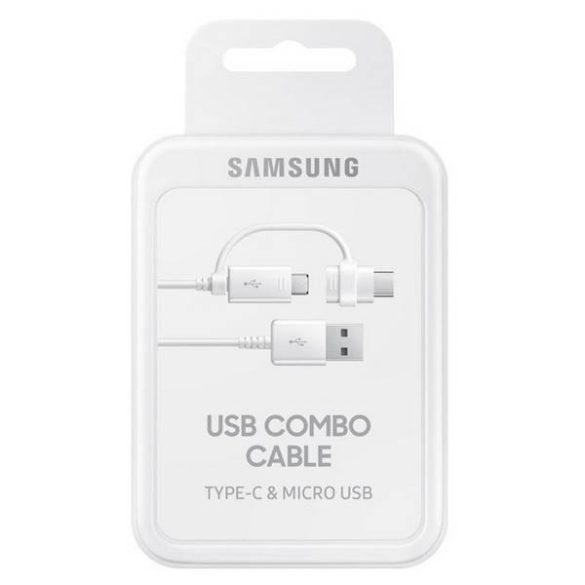 Kábel Samsung EP-DG930DW microUSB+USB-C fehér
