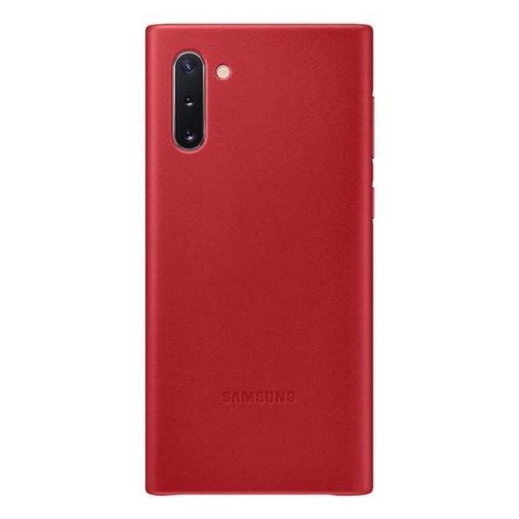 Tok Samsung EF-VN970LR Note 10 N970 piros bőr tok