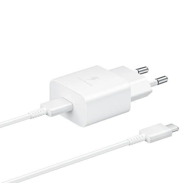 Samsung töltő EP-T1510XW 15W gyorstöltés + kábel USB-C/USB-C fehér