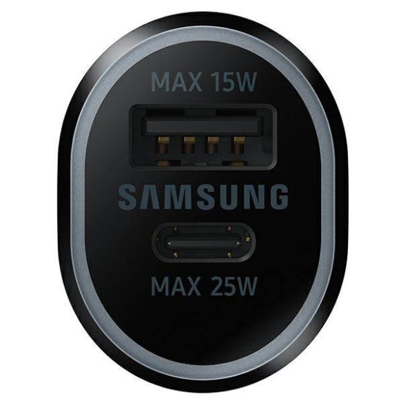 Samsung autós töltő USB-C/USB-A 40W gyorstöltés fekete