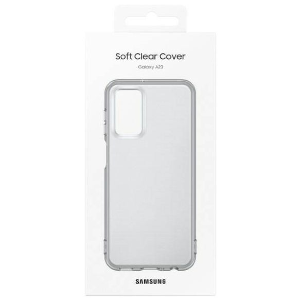 Tok Samsung EF-QA235TBEGWW A23 5G A235 fekete puha Clear Cover tok