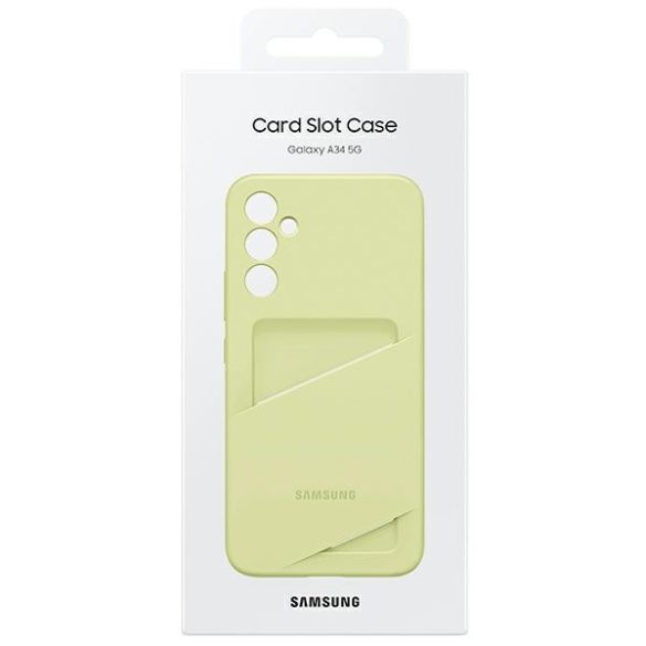 Etui Samsung EF-OA346TGEGWW A34 5G A346 lime kártyatartós tok