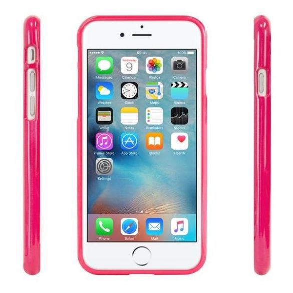 Mercury Jelly Case iPhone X élénk rózsaszín tok precíz kivágásokkal