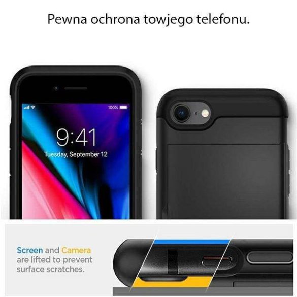 Spigen Slim Armor CS iPhone 7/8/SE 2020/2022 fekete tok