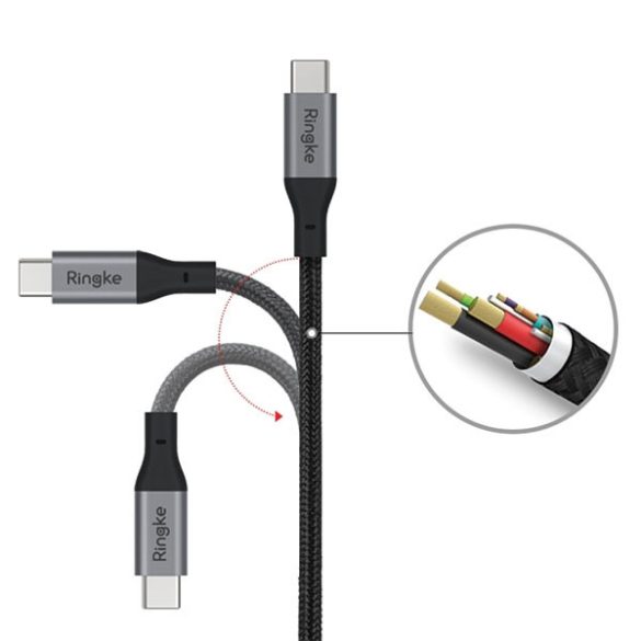 Ringke kábel USB-C na USB-C 1,2m Fast Charging fekete ACCB0002