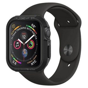 Spigen Rugged Armor Apple Watch 4/5/6/7/ SE 44/45mm fekete tok