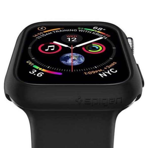 Spigen Thin Fit Apple Watch 4/5/6//7/SE 44/45 mm fekete védőtok az órára