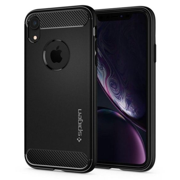 Spigen Rugged Armor iPhone Xr fekete 064CS24871 tok