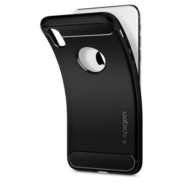 Spigen Rugged Armor iPhone Xr fekete 064CS24871 tok