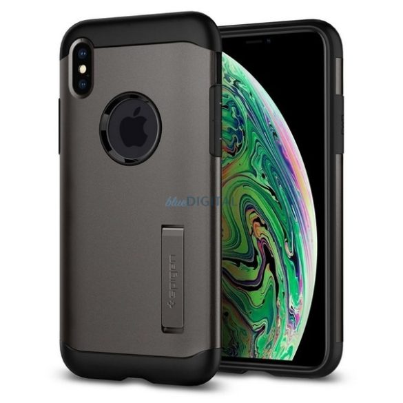 Spigen Slim Armor tok iPhone XS Max - fémszürke