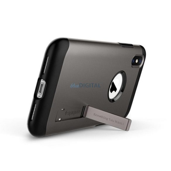 Spigen Slim Armor tok iPhone XS Max - fémszürke