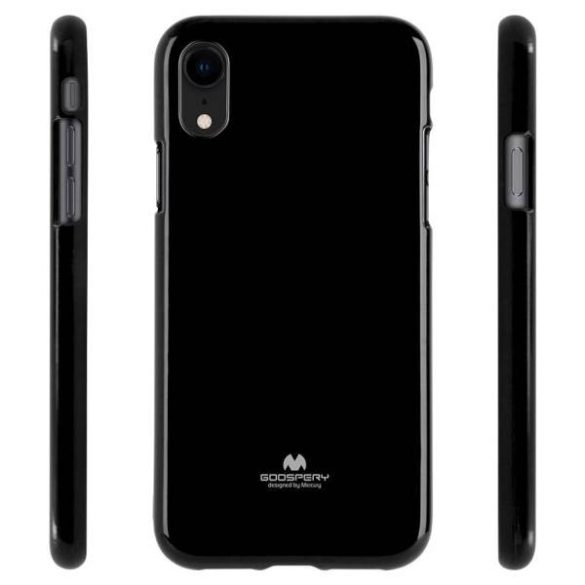 Mercury Jelly Case iPhone Xs Max fekete tok precíz kivágásokkal