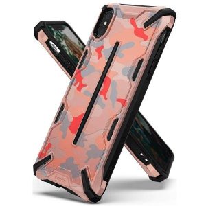 Ringke Dual X iPhone X/Xs rózsaszín terepmintás tok