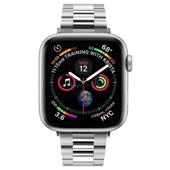 Spigen Modern Fit csereszíj Apple Watch 1/2/3 /4/5/6/7/SE (38/40/41mm) - ezüst színű