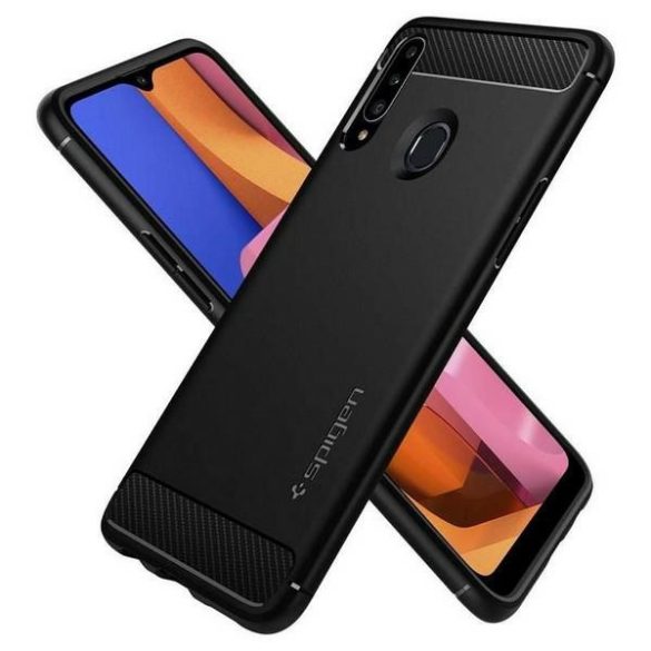 Spigen Rugged Armor Samsung A20s A207 fekete matt ACS00561 tok