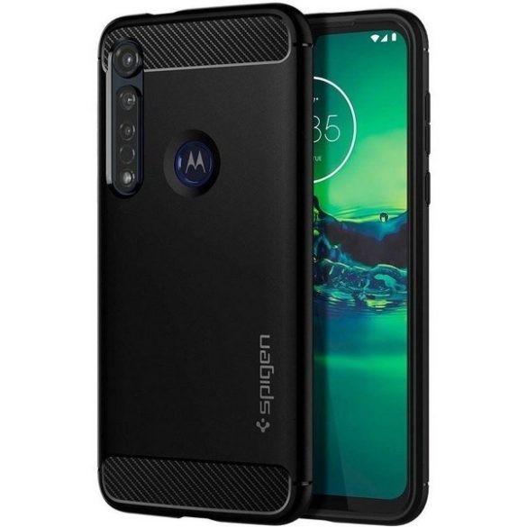 Spigen Rugged Armor Mot. Moto G8 Plus fekete/matt ACS00605 tok