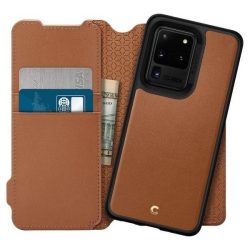   Spigen Ciel Wallet könyvtok Samsung Galaxy S20 Ultra 4G/5G - barna