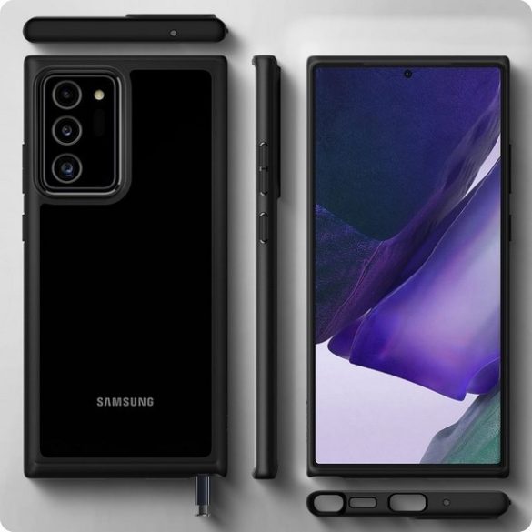 Spigen Ultra Hybrid Samsung Note 20 Ulta N985 matt fekete ACS01394 tok