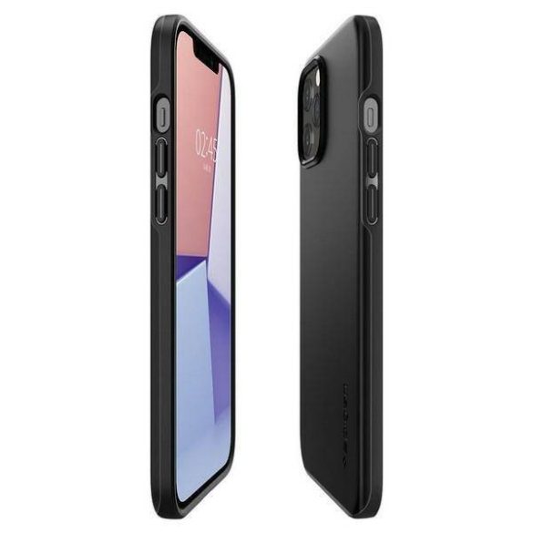 Spigen Thin Fit iPhone 12/12 Pro vékony fekete tok