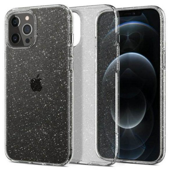 Spigen Liquid Crystal Glitter iPhone 12/ 12 Pro 6,1" átlátszó tok