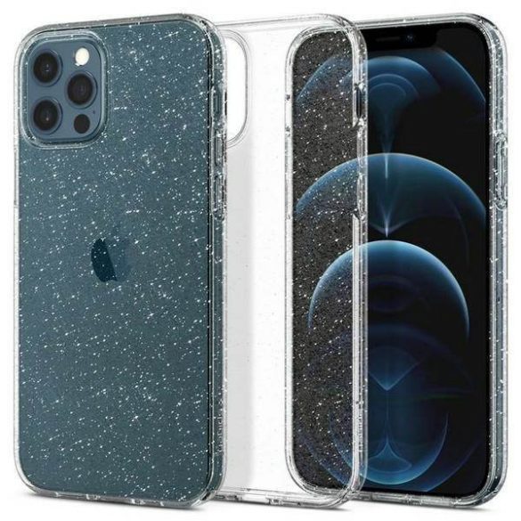 Spigen Liquid Crystal Glitter iPhone 12/ 12 Pro 6,1" átlátszó tok