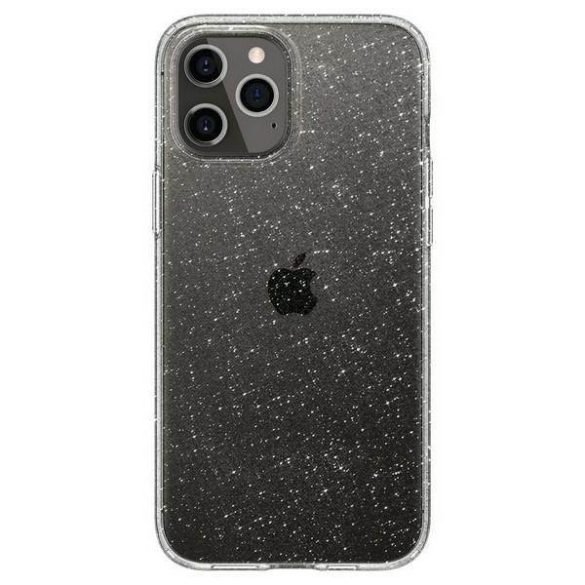 Spigen Liquid Crystal Glitter iPhone 12/ 12 Pro 6,1" átlátszó tok