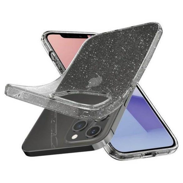 Spigen Liquid Crystal Glitter iPhone 12/ 12 Pro 6,1" átlátszó tok