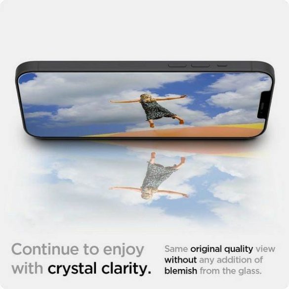 Spigen Glas.TR iPhone 12/12 Pro 6,1" 2-Pack "EZ FIT" Edzett üveg képernyővédő fólia