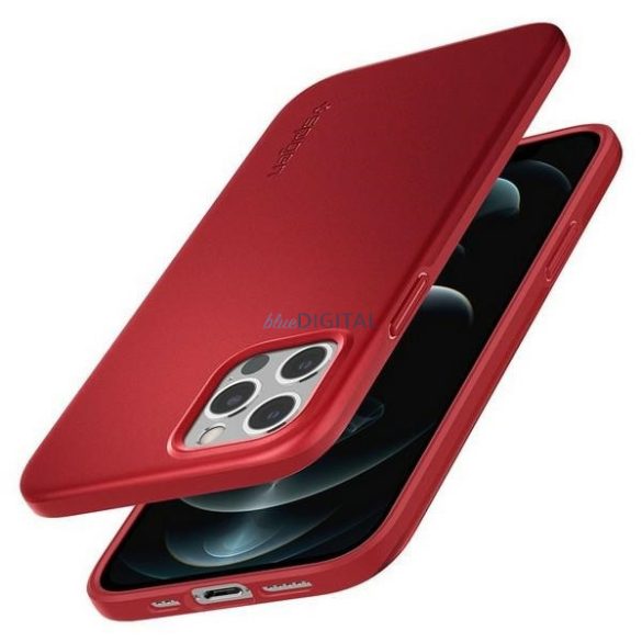 Spigen Thin Fit tok iPhone 12/12 Pro - piros