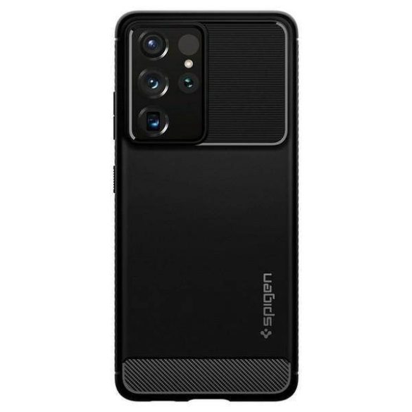 Spigen Rugged Armor Samsung G998 S21 Ultra matt fekete tok