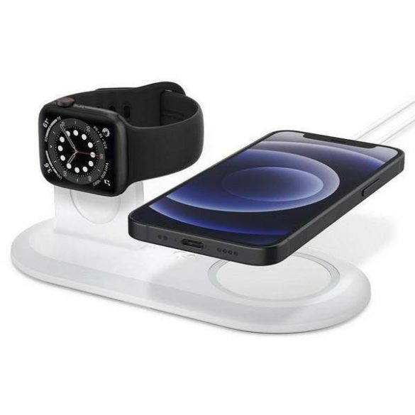 Spigen Magfit Duo Apple Magsafe &Watch Charger Stand fehér tok