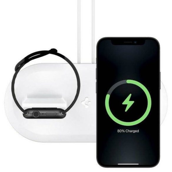 Spigen Magfit Duo Apple Magsafe &Watch Charger Stand fehér tok