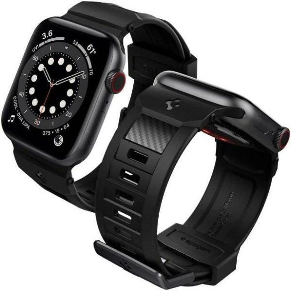 Spigen Rugged óraszíj Apple Watch 4/5/6/7/8/SE 40/41mm fekete